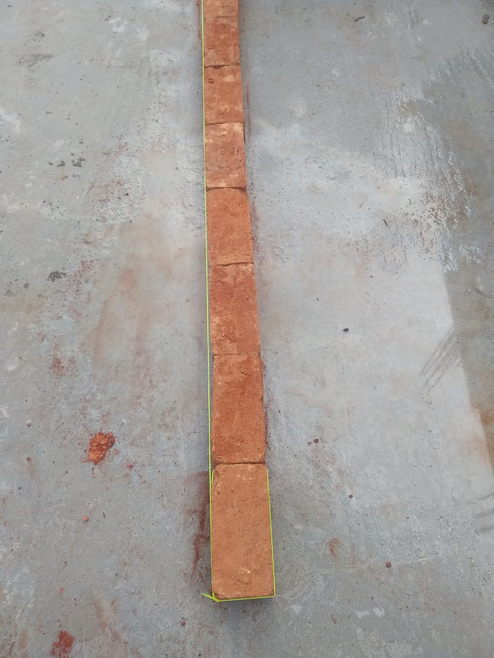 The Procedures for Testing Length of Bricks in construction site